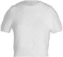Maison Margiela Witte T-shirt van Wolmix met Geborsteld Effect White Dames - Thumbnail 1