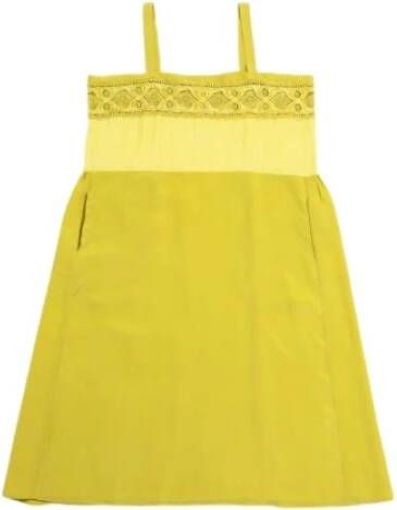 Maison Margiela Yellow midi dress with straps Geel Dames