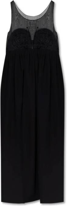 Maison Margiela Zijden mouwloze jurk Zwart Dames