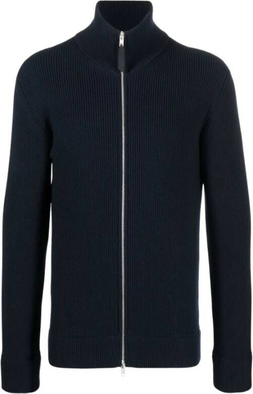 Maison Margiela Zip-through Pullover: Stijlvolle Sweatshirt voor Moderne Mannen Black Heren