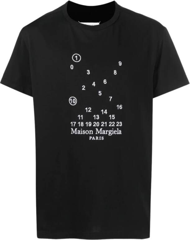 Maison Margiela Zwart katoenen t-shirt Zwart Heren
