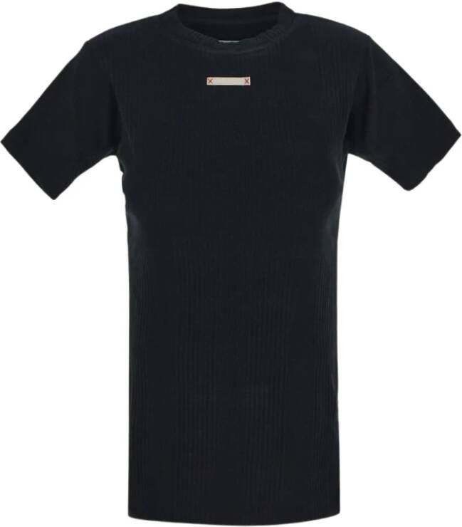 Maison Margiela Zwart T-Shirt Klassiek Model Zwart Dames