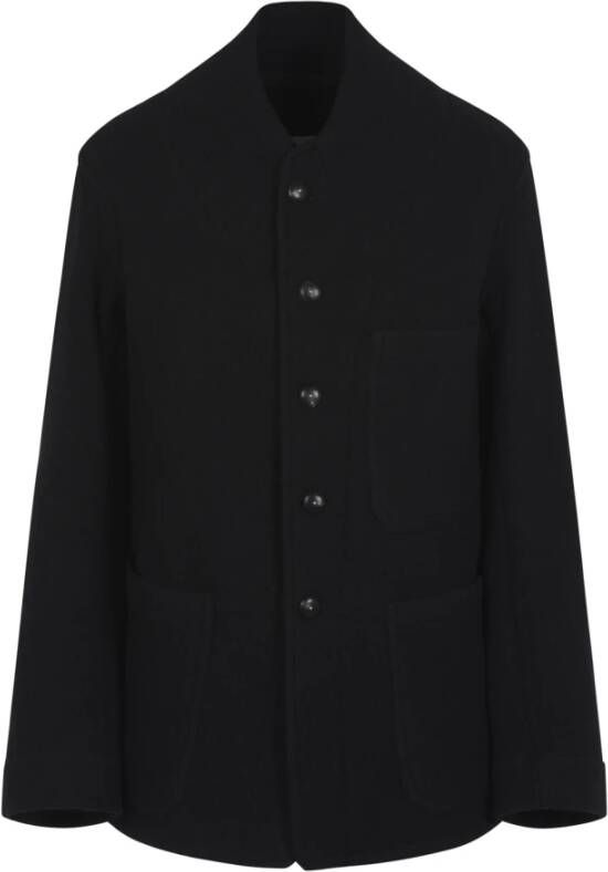 Maison Margiela Zwarte jas met verfijnd ontwerp Zwart Dames