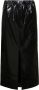 Maison Margiela Zwarte patent midi rok met gerimpelde details Black Dames - Thumbnail 2