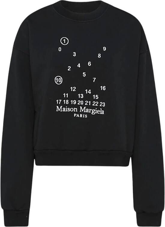 Maison Margiela Zwarte Pullover Trui met Moeiteloze Stijl Zwart Dames