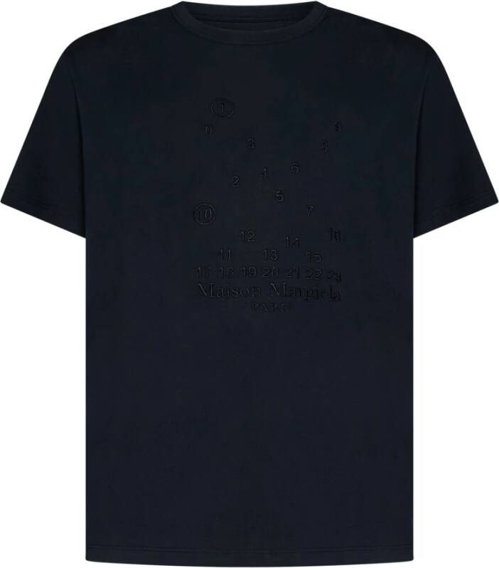 Maison Margiela Zwarte Ss23 Katoenen T-shirt voor Heren Blauw Heren