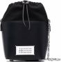 Maison Margiela Mini 5AC Emmer Tas van Zwart Leer en Canvas Black Dames - Thumbnail 1
