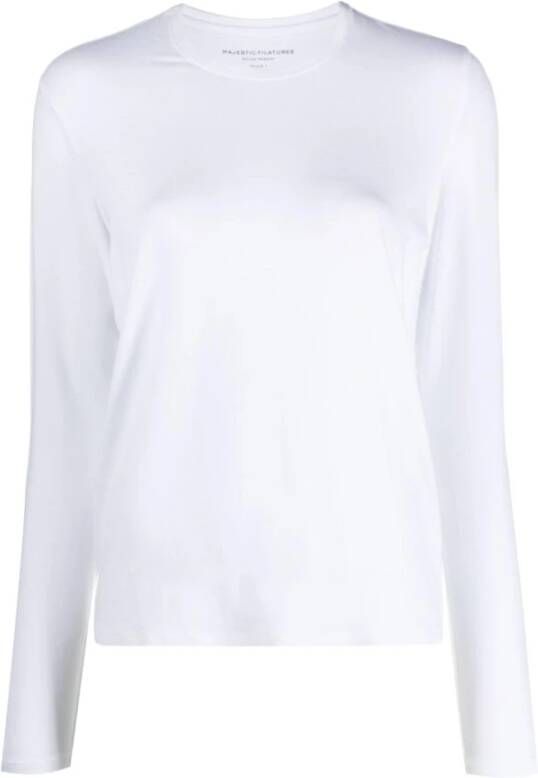 Majestic filatures Round-neck Knitwear White Dames