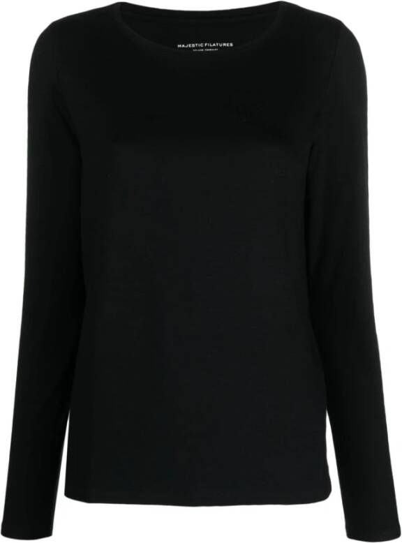 Majestic filatures Round-neck Knitwear Zwart Dames