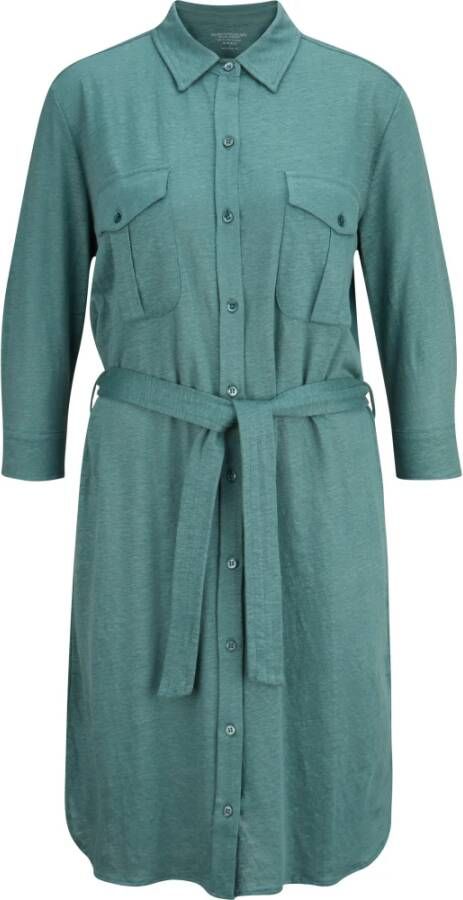 Majestic filatures Shirt blouse jurk Groen Dames
