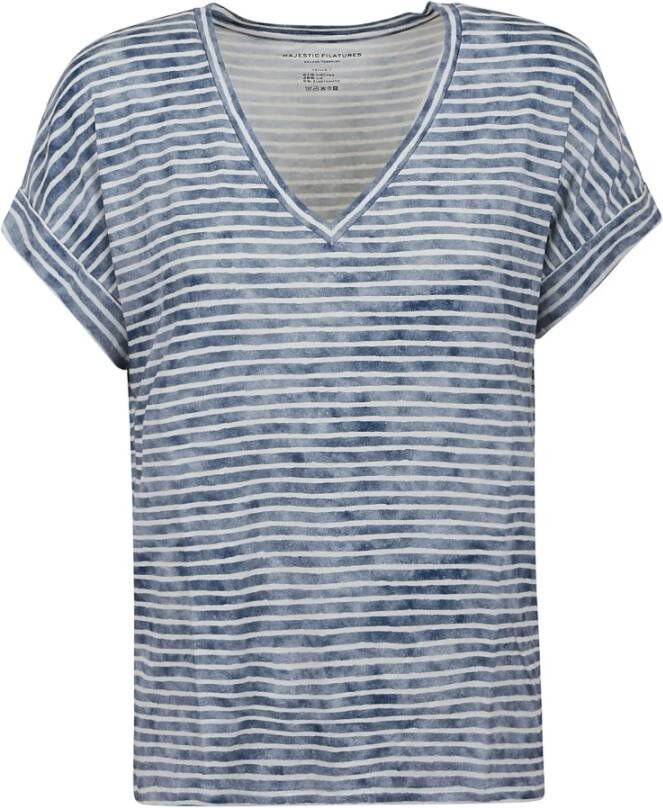 Majestic filatures T-Shirts Blauw Dames
