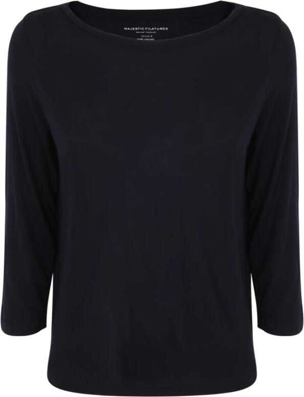 Majestic filatures Tops met lange mouwen Blauw Dames