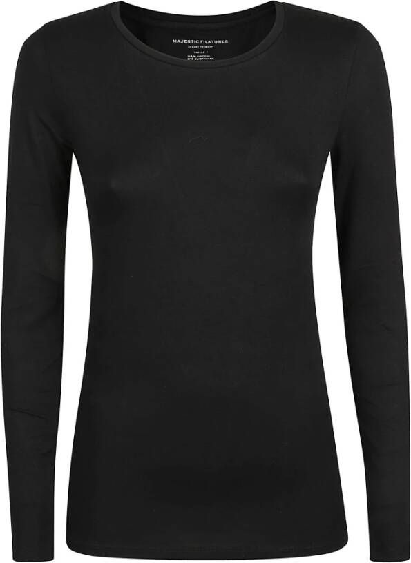 Majestic filatures Tops met lange mouwen Zwart Dames