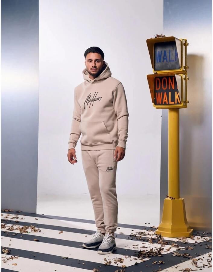Malelions Beige Hoodie Mm1-Aw24-05 Herenlions Beige Heren