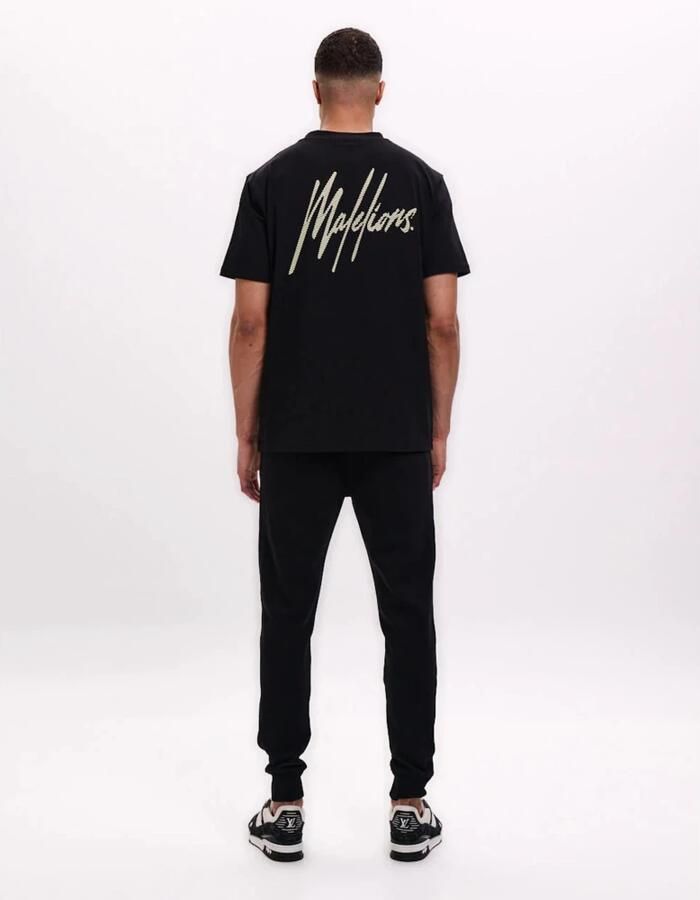 Malelions Gestreept signature T-shirt Herenlions Black Heren - Foto 2