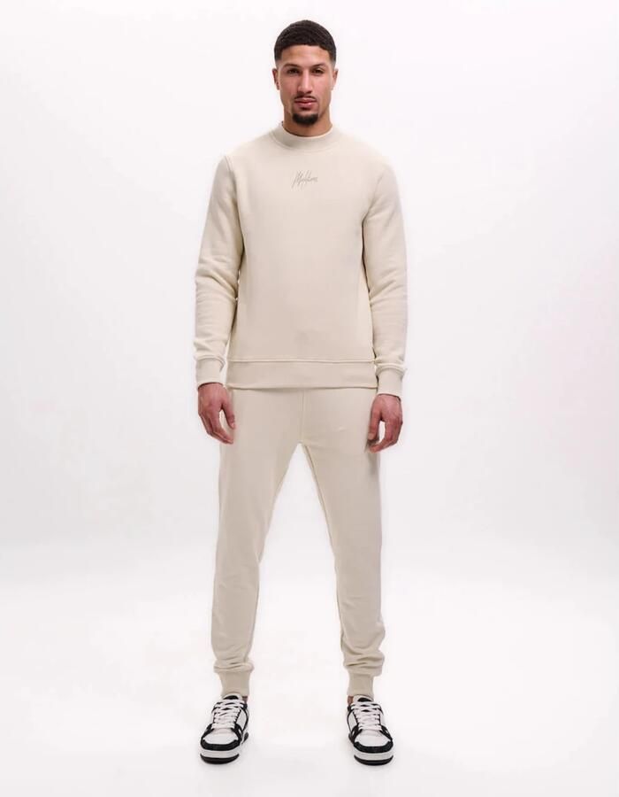 Malelions Gestreepte signature trui in beige Herenlions Beige Heren