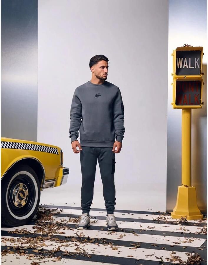 Malelions Grijze Trui Stijlvol Ontwerp Herenlions Gray Heren