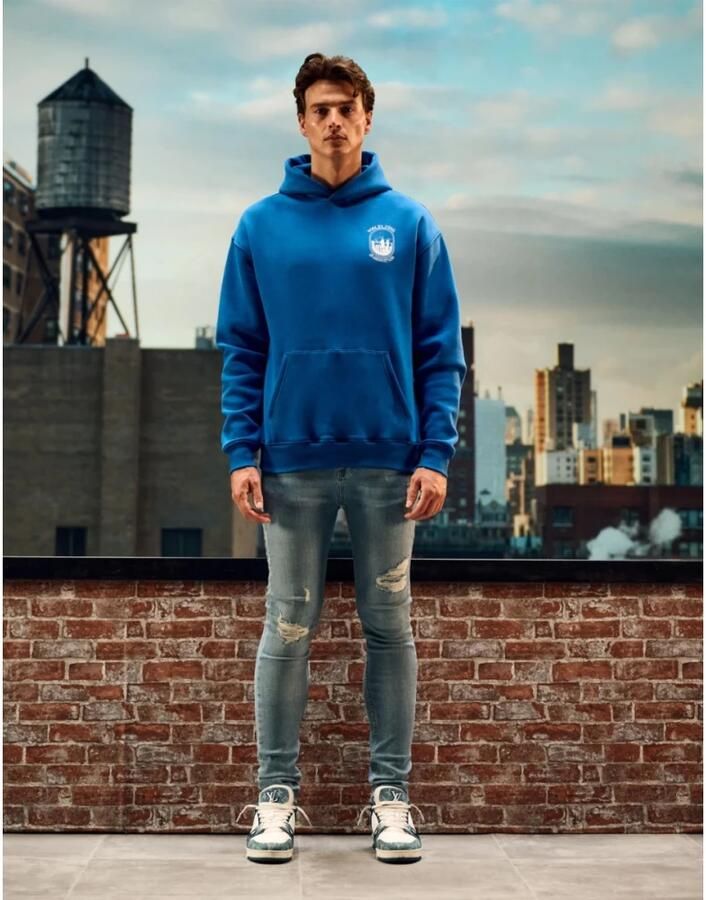 Malelions Hoodie in Kobaltblauw Herenlions Blue Heren