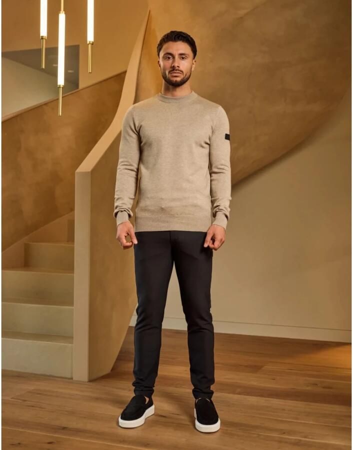 Malelions Taupe Sweater Mm3-Aw24-05 Herenlions Beige Heren - Foto 2