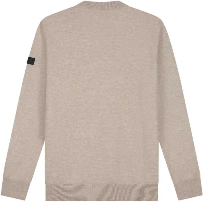 Malelions Taupe Sweater Mm3-Aw24-05 Herenlions Beige Heren
