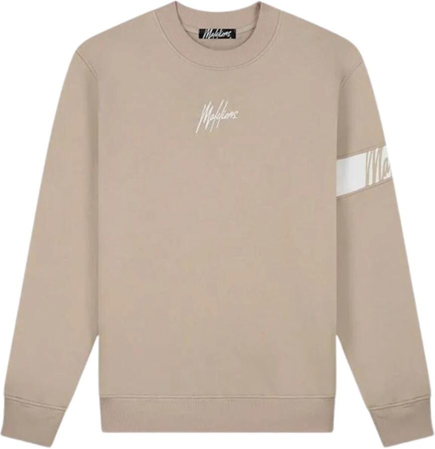 Malelions Taupe Sweater Stijlvol Model Herenlions Beige Heren