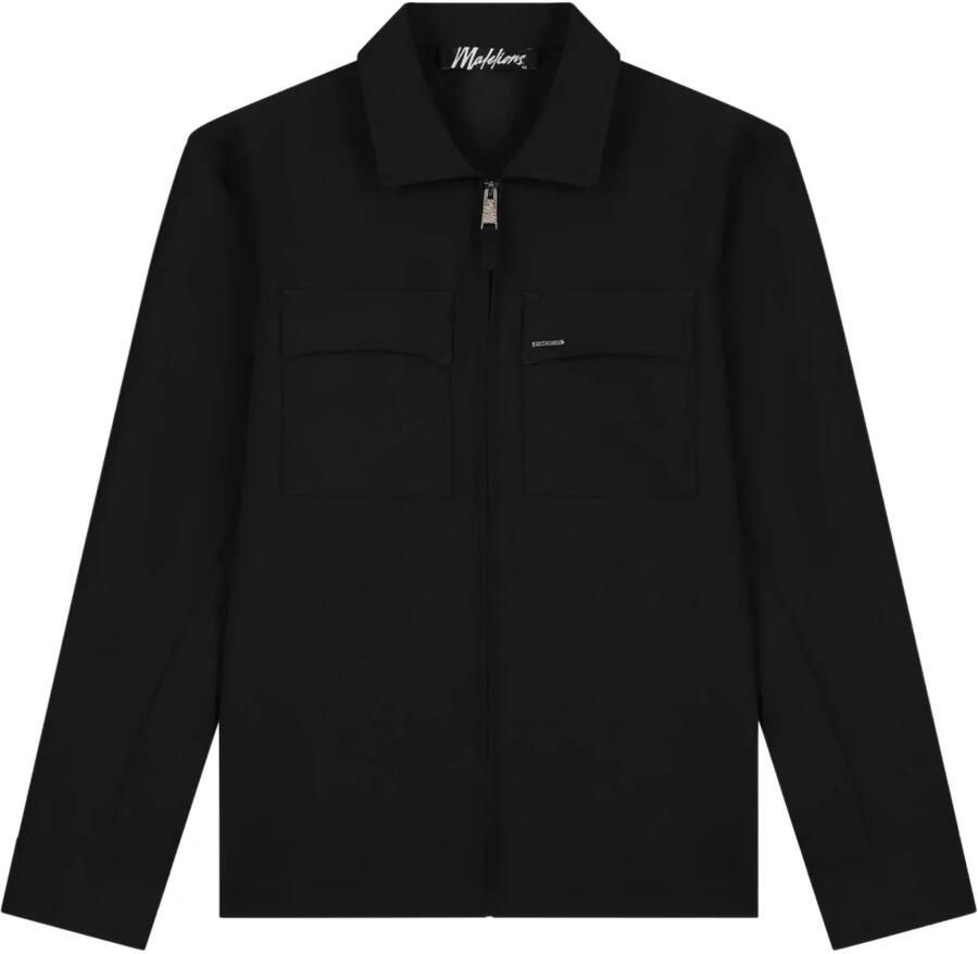 Malelions Zwart Overshirt Mm1-Ps25-13 Herenlions Black Heren
