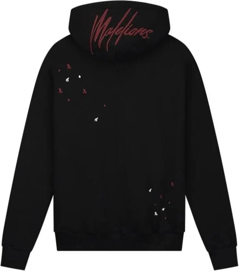 Malelions Zwarte hoodie Mm1-Aw24-15 Herenlions Black Heren
