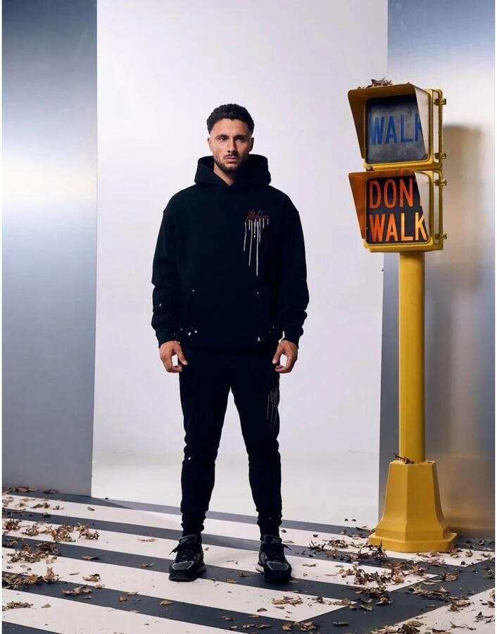Malelions Zwarte hoodie Mm1-Aw24-15 Herenlions Black Heren - Foto 2