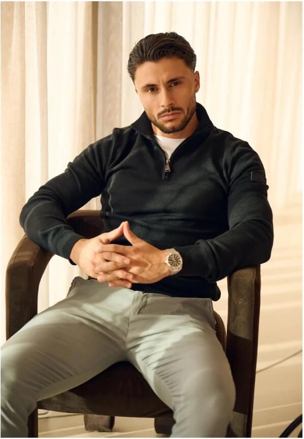 Malelions Zwarte Sweater Mm3-Aw24-09 Herenlions Black Heren