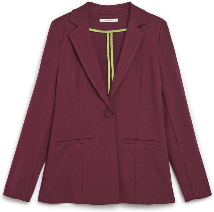 Maliparmi Comfortabele Jersey Jas Red Dames