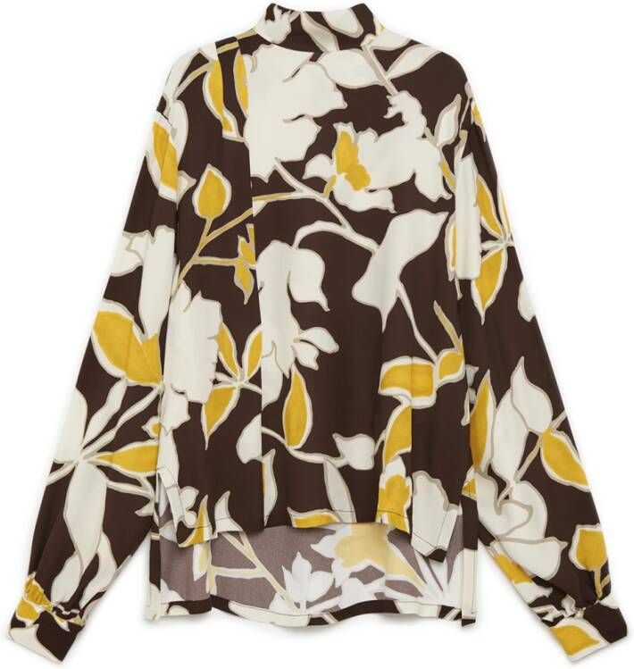 Maliparmi Calliope Bloemenblouse Brown Dames