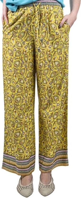 Maliparmi Botanica Gele Wijde Broek Yellow Dames