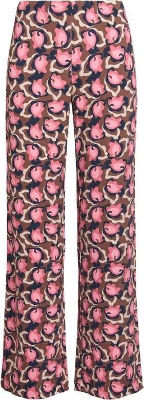 Maliparmi Camoleaves Broek Stijlvolle en Comfortabele Broek Roze Dames