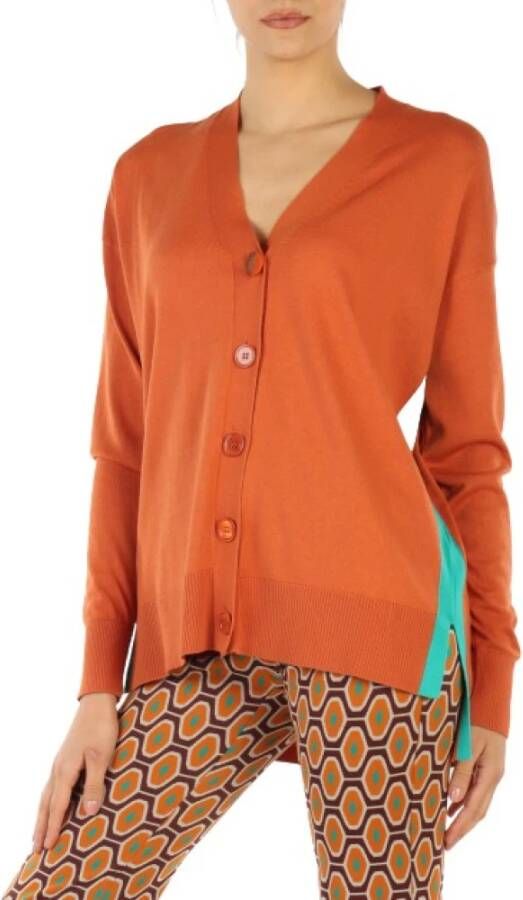 Maliparmi Modal Katoen V-Hals Vest Red Dames
