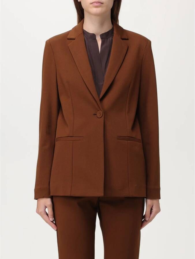 Maliparmi Comfortabele Jas Brown Dames