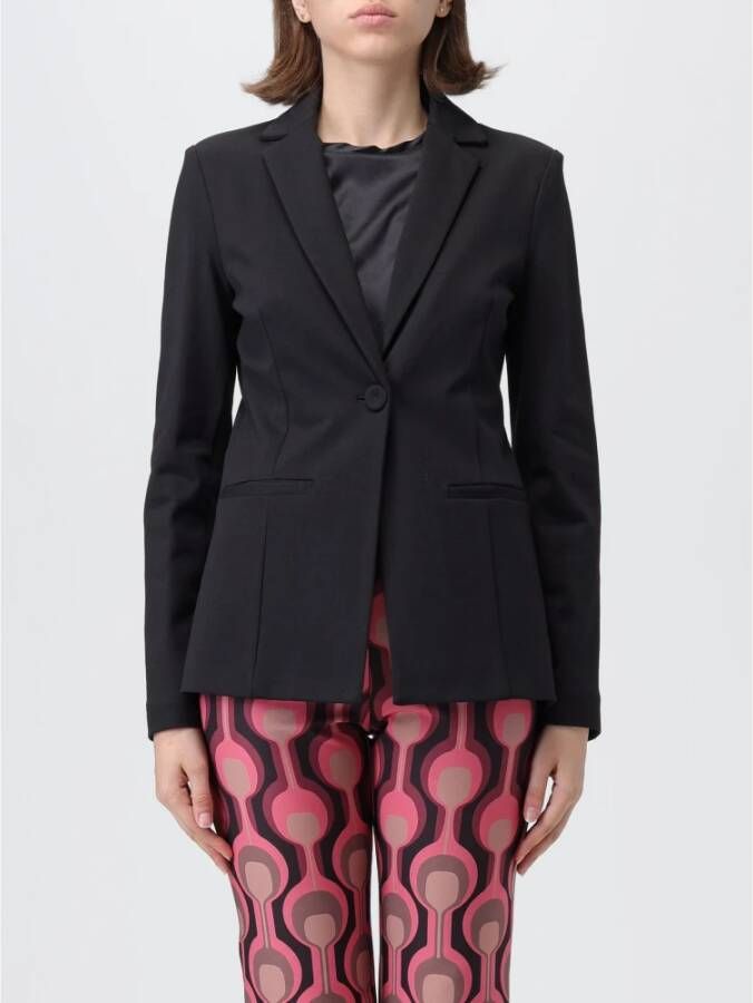 Maliparmi Comfortabele Jas Zwart Dames