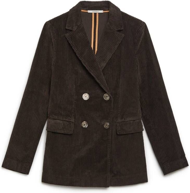 Maliparmi Corduroy Jas Stijlvol en Trendy Bruin Dames