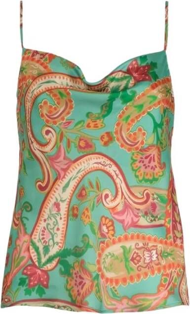 Maliparmi Elegante Mouwloze Top Groen Dames