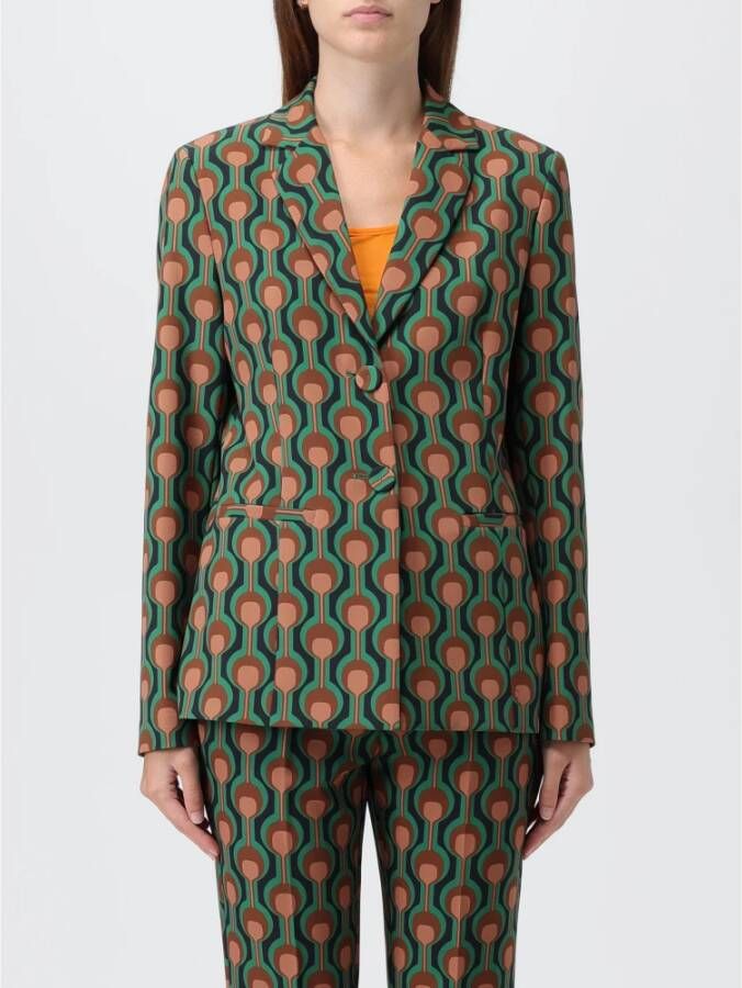Jucca Oversized blazer met lurex inzetstukken Black Dames