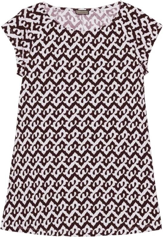Maliparmi Gedurfd Ontwerp T-Shirt Zwart Dames