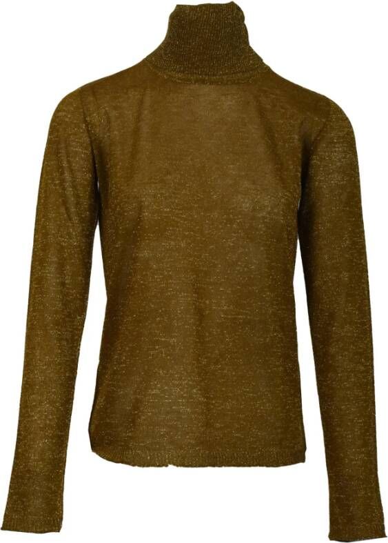 Maliparmi Glitter Turtleneck Sweater Groen Dames