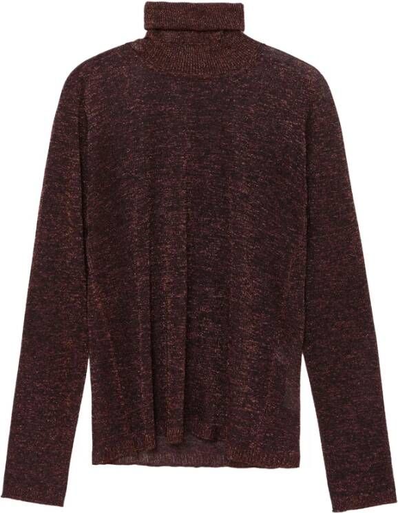 Maliparmi Glitter Turtleneck Sweater Rood Dames