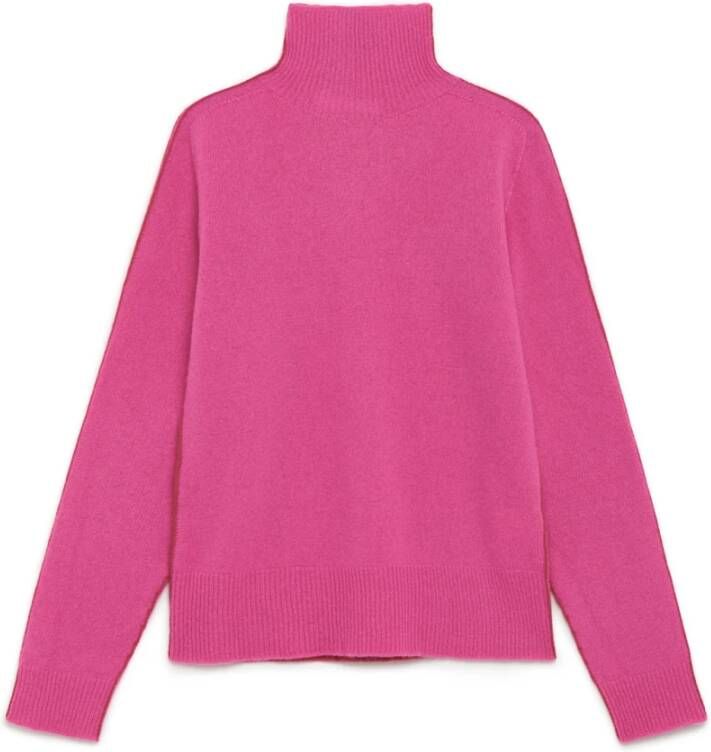 Maliparmi Italiaanse Cashmere Bicolor Coltrui Pink Dames
