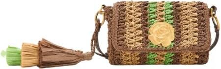 Maliparmi Raffia Kleine Handtas Brown Dames