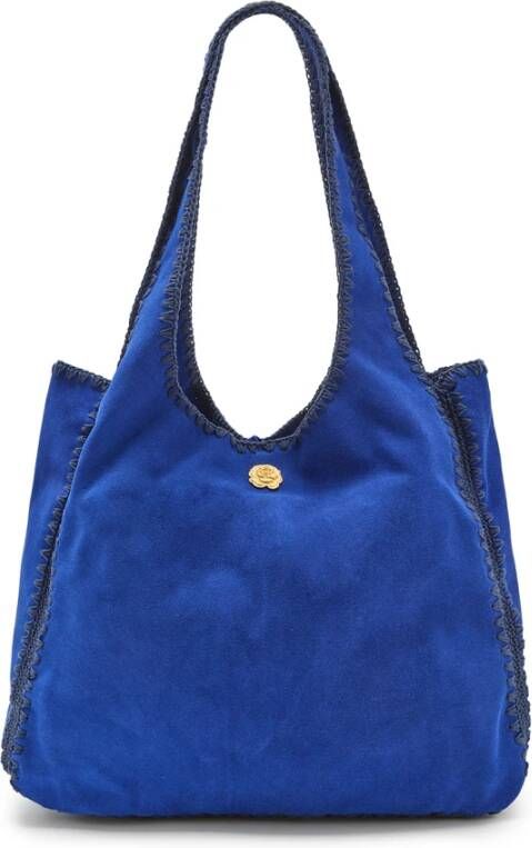 Maliparmi Handgemaakte Gehaakte Suède Hobo Tas Blue Dames