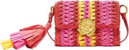Maliparmi Raffia Kleine Handtas met Aangepaste Gesp Red Dames