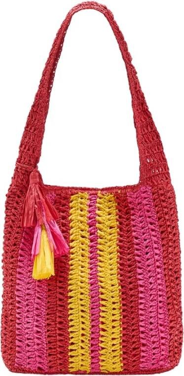 Maliparmi Raffia Grote Handtas Multicolor Dames