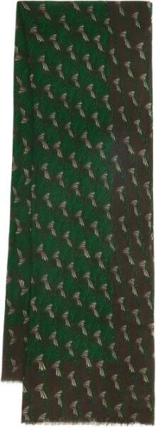 Maliparmi Zijdeachtige sjaal Green Dames