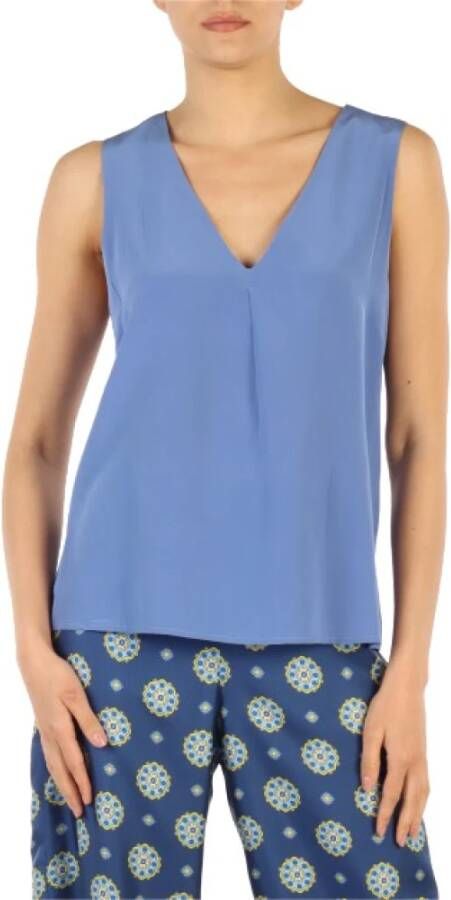 Maliparmi Sleeveless Tops Blauw Dames