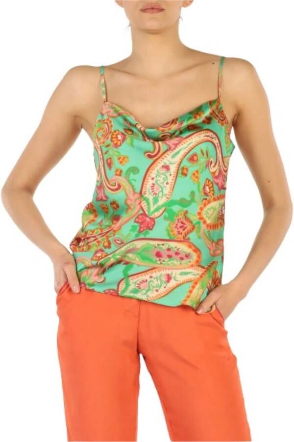 Maliparmi Sleeveless Tops Groen Dames